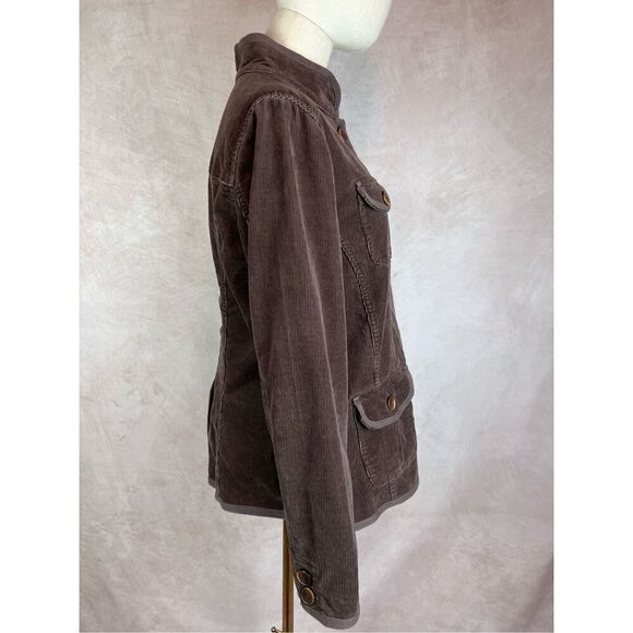 L.L. Bean Women’s Corduroy Button Up Coat Jacket - Picture 6 of 7